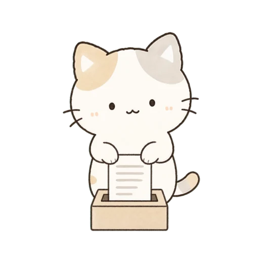 貼る・ドロップする猫